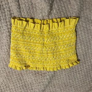 yellow top (could be used as bathing suit top or tube top) from target